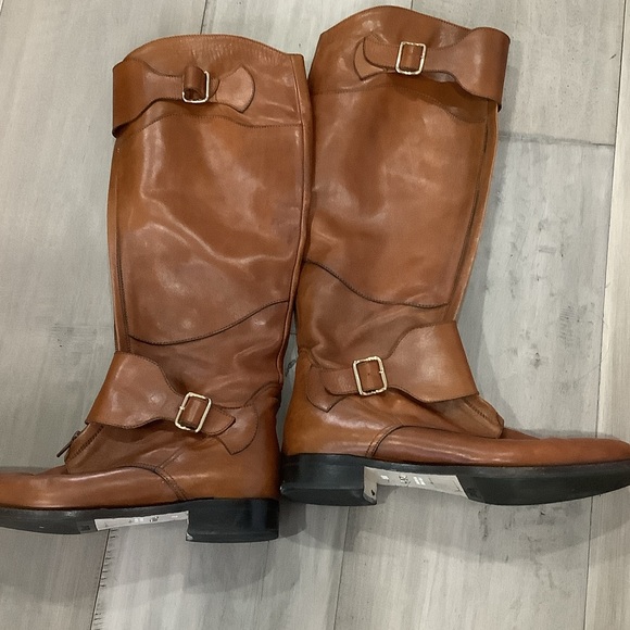 Ron White Shoes - Elegant Tan Leather Riding Boots